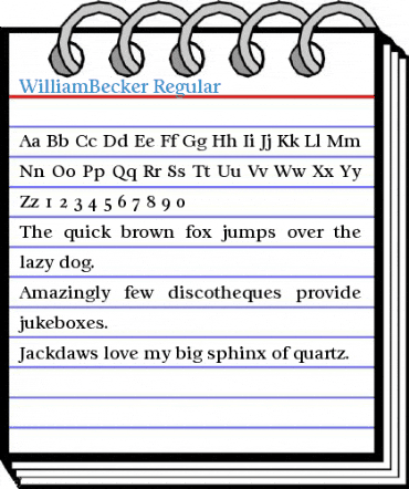 WilliamBecker Regular Font
