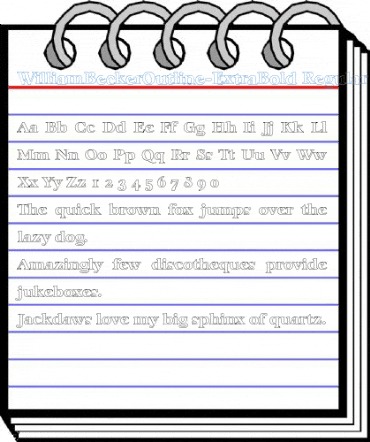 WilliamBeckerOutline-ExtraBold Regular Font