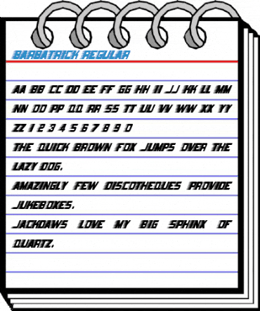 Barbatrick Regular Font