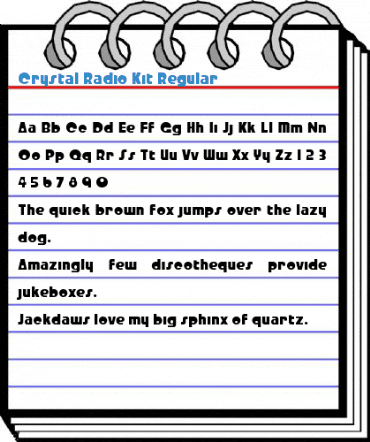 Crystal Radio Kit Font