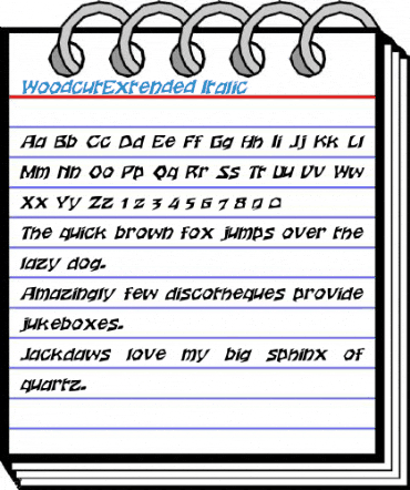WoodcutExtended Font