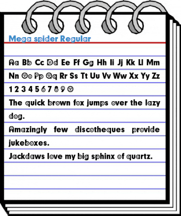 Mega spider Regular Font