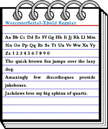 WorcesterSerial-Xbold Regular Font