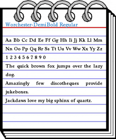Worchester-DemiBold Regular Font
