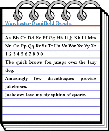 Worchester-DemiBold Font