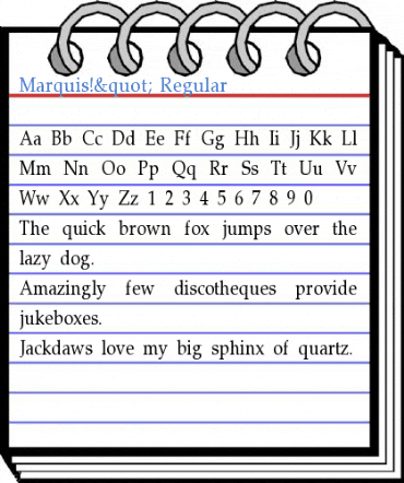 Marquis!" Font