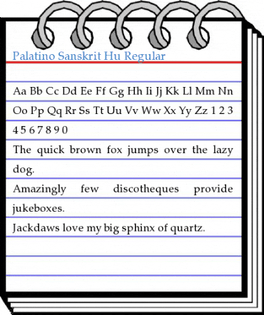 Palatino Sanskrit Hu Regular Font