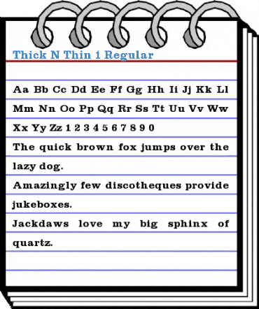 Thick N Thin 1 Regular Font