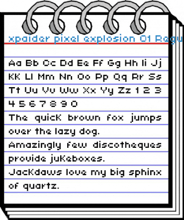 xpaider pixel explosion 01 Font