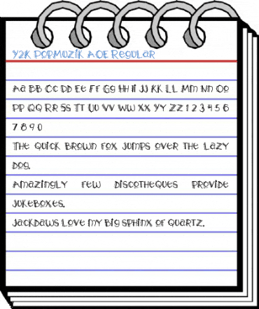 Y2K PopMuzik AOE Regular Font