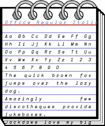 Office Regular Italic Font