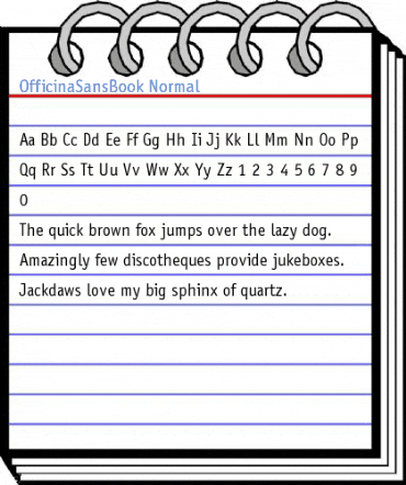 OfficinaSansBook Normal Font
