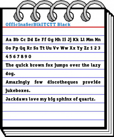 OfficinaSerBlkITCTT Font