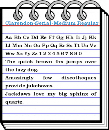 Clarendon-Serial-Medium Regular Font