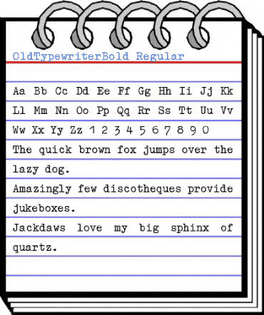 OldTypewriterBold Font