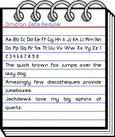 Omicron Zeta Font