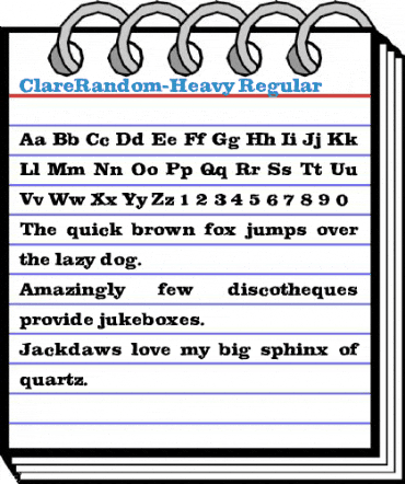ClareRandom-Heavy Font