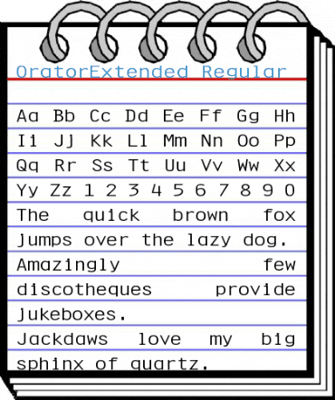 OratorExtended Regular Font