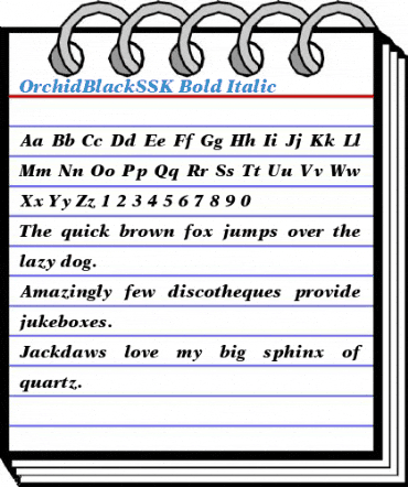 OrchidBlackSSK Font