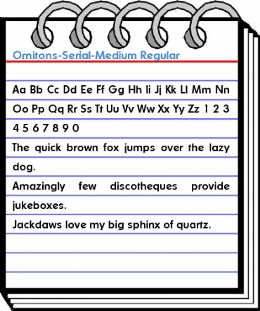 Ornitons-Serial-Medium Regular Font