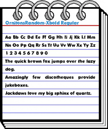 OrnitonsRandom-Xbold Regular Font