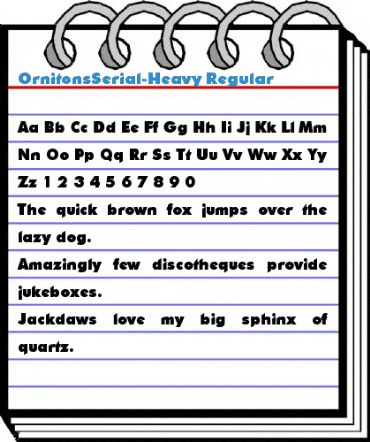 OrnitonsSerial-Heavy Font