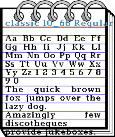 classic 10_66 Regular Font