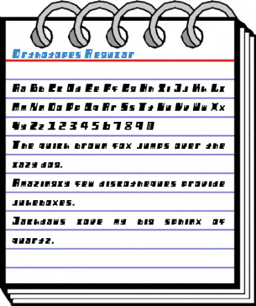 Orthotopes Regular Font