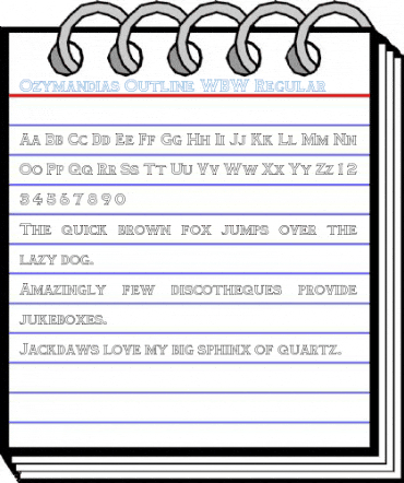 Ozymandias Outline WBW Font