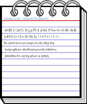barisha script - Personal Use Regular Font