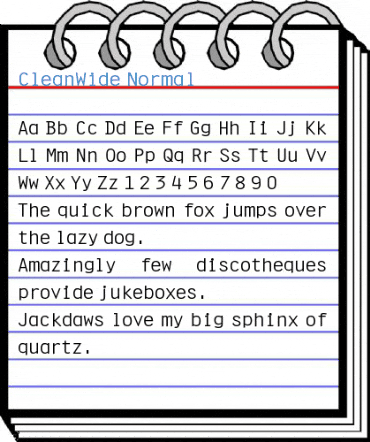 CleanWide Normal Font