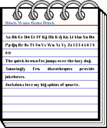 Black Wano Demo Font