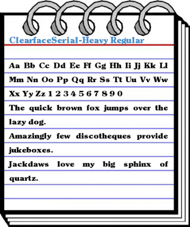 ClearfaceSerial-Heavy Regular Font