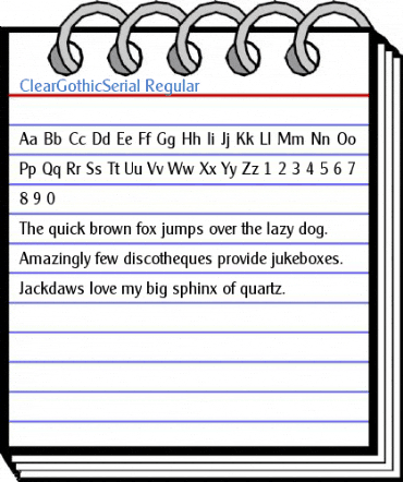 ClearGothicSerial Regular Font