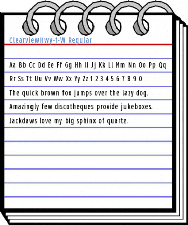 ClearviewHwy-1-W Regular Font