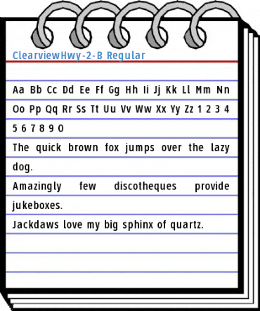 ClearviewHwy-2-B Font