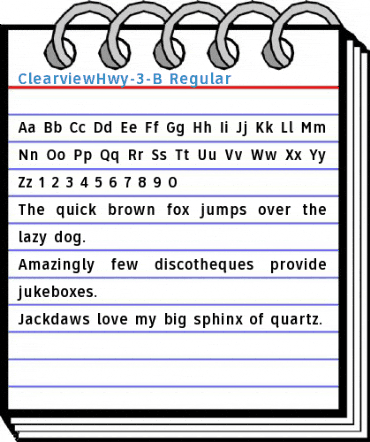 ClearviewHwy-3-B Regular Font