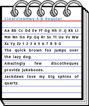 ClearviewHwy-4-B Regular Font