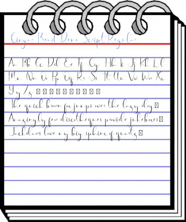 Gingar Bread Demo Script Regular Font