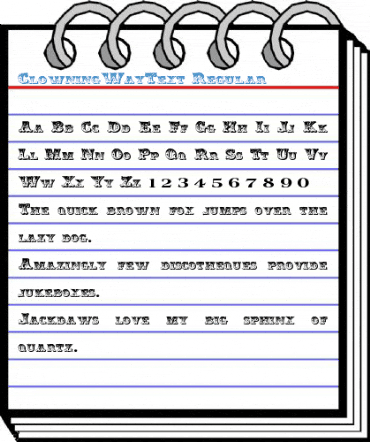 ClowningWayText Regular Font