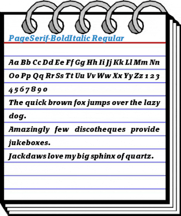 PageSerif-BoldItalic Font