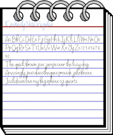 Kimberly Note Font