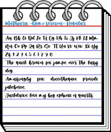 Muthiara -Demo Version- Regular Font