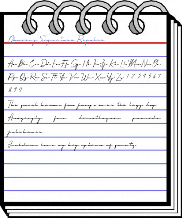 Qhueeny Signature Font
