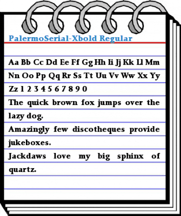 PalermoSerial-Xbold Regular Font