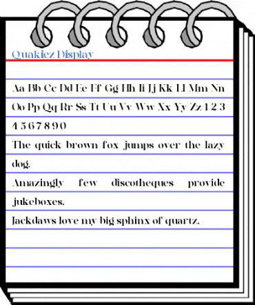 Quakiez Display Font