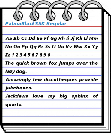 PalmaBlackSSK Font