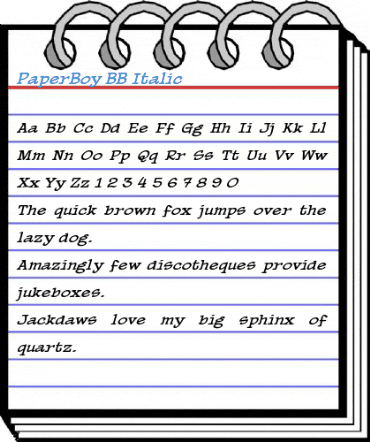 PaperBoy BB Font