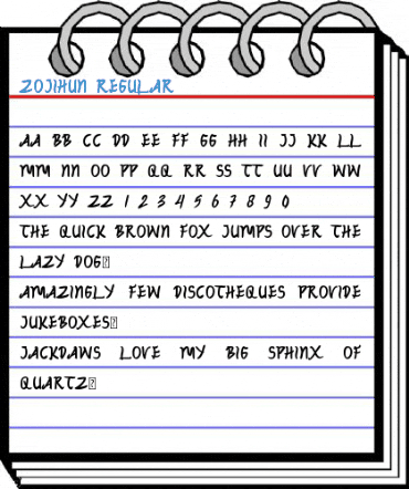 ZOJIHUN Font