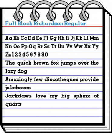 Full-Block-Richardson Regular Font